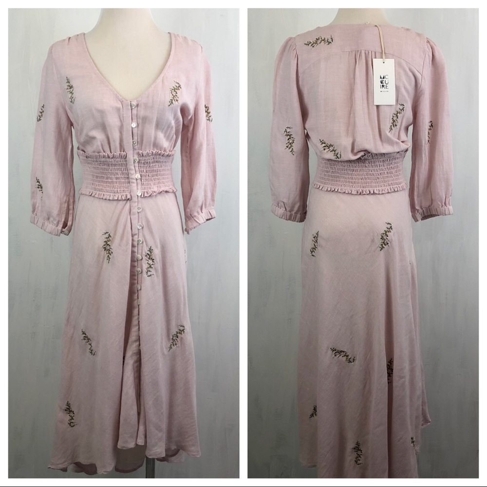 NEW Anthropologie McGuire Beach Dress Pink S 0053